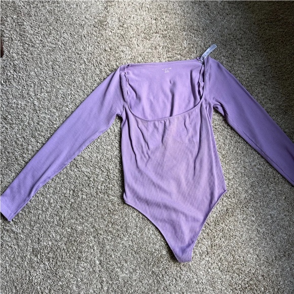 Out From Under Marianne Seamless Long Sleeve Bodysuit (Lilac M/L) - Picture 8 of 12